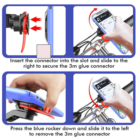 Quad Lock Out Front Bike Mount Twist Lock Mountain Bike Cradle Compatible with Samsung Xiaomi