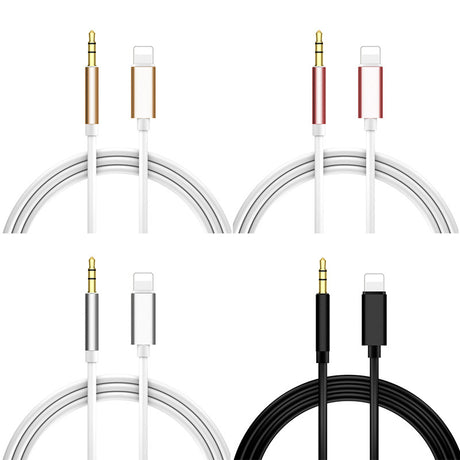 Apple Aux Cable 1m Pink Compatible with iPhone and Car Audio 3.5mm Auxiliary Cable