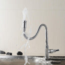 360° Flexible Neck Outdoor Faucet Kitchen Mixer Bar Garden Faucet Compatible for Laundry Room