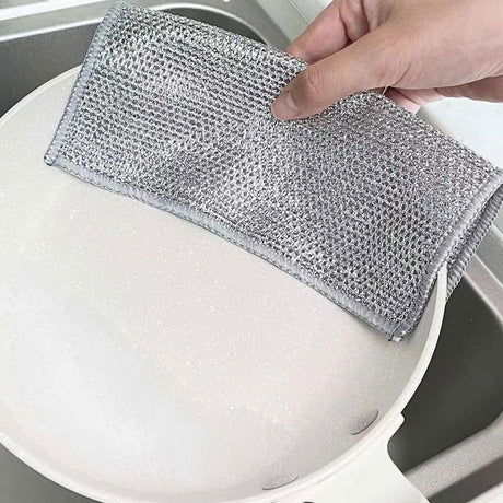 15 Pack Effective Wire Dishcloths Comfortable for Kitchen Cleaning