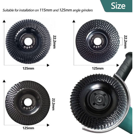 Wood Sanding Disc 125mm 3-Piece Compatible with Angle Grinders