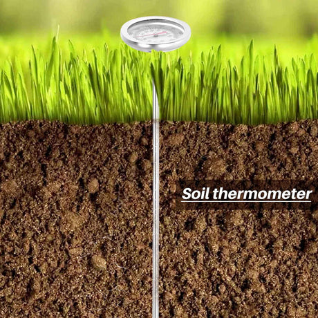 Compost Thermometer 50 cm Stainless Steel Soil Temperature Gauge