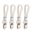 4pcs Braided Cotton Loop Metal Towel Clip for Home and Bedroom Organization Compatible with Braun