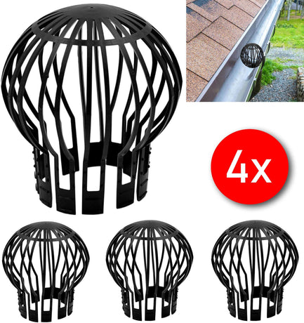 4x Leaf Guards for Rain Gutter Downspout Compatible with Various Brands