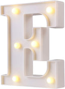 Luminous Letter E Home Decor Lighting for Wedding Birthday Party Decoration White