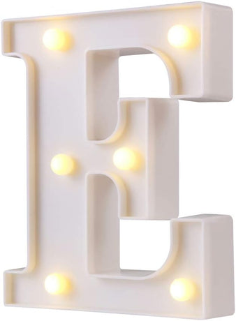 Luminous Letter E Home Decor Lighting for Wedding Birthday Party Decoration White