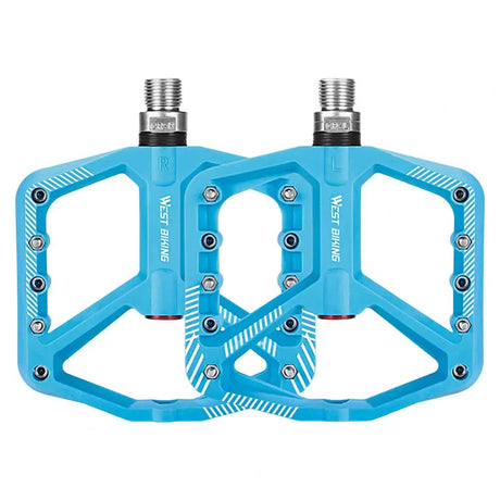 Non-slip Wide Pedals Repair Function Blue 1 Pair