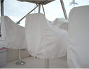 Waterproof Outdoor Pedestal Pontoon Boat Captain Bench Chair Covers 2-Pack Oxford Fabric