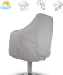 Waterproof Outdoor Pedestal Pontoon Boat Captain Bench Chair Covers 2-Pack Oxford Fabric