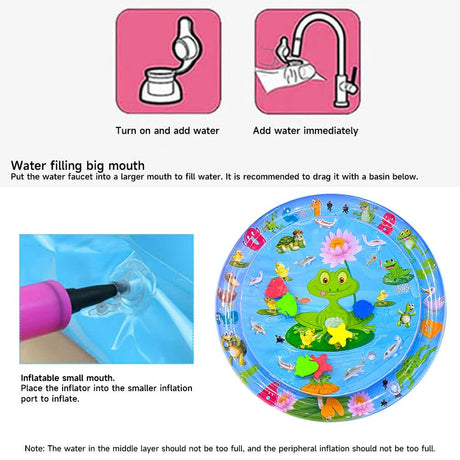 Sensory Water Play Mat for Cats and Dogs Interactive Pet Toy C-Type 65 cm Thick Mat