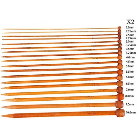 Bamboo Chopsticks 36pcs Carbonated 2mm-10mm Single Pointed
