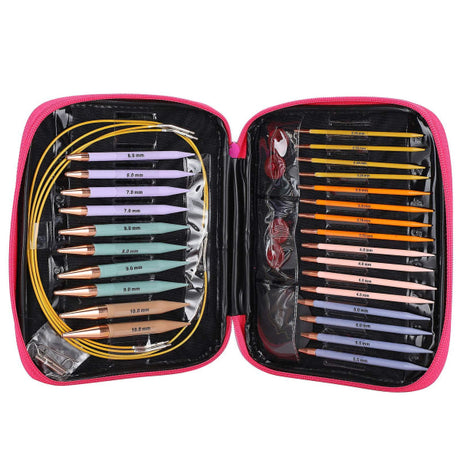 Circular Knitting Needles 2.75 mm-10 mm 13 Pairs Interchangeable Set