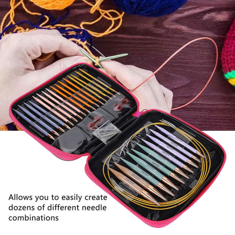 Circular Knitting Needles 2.75 mm-10 mm 13 Pairs Interchangeable Set