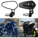 Compatible with Yamaha XJ6 MT01 MT03 MT07 MT09 Motorcycle Handlebar Black Rearview Mirrors 2Pcs