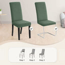 Stretch Dining Chair Covers 4 Pieces Green Washable Removable Universal Chair Covers