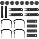 Universal Roof Box Brackets 4 pcs U-Shaped Mounting Brackets Inner Width with 8 Lock Nuts