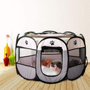 Foldable Playpen for Dogs and Cats Portable Soft Fabric Kennel Indoor Outdoor 74x74x43cm Gray