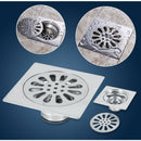 Stainless Steel Square Shower Floor Drain Anti-odor 100mm x 100mm for Bathroom