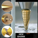 HSS Double Groove Step Drill Countersink 3 Pcs for Steel Wood Plastic Brass Aluminum