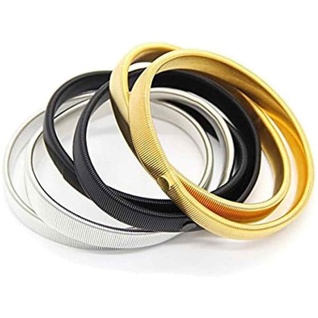 Sleeve Holders Anti-Slip 3 Pairs Elastic Metal Bracelets for Shirts Compatible with Waiters Women Long Sleeves Fixing
