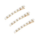 Pearl Studded Hair Clips 3pcs Vintage Rhinestone Hair Clip Elegant Hairpiece