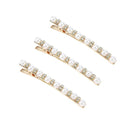 Pearl Studded Hair Clips 3pcs Vintage Rhinestone Hair Clip Elegant Hairpiece