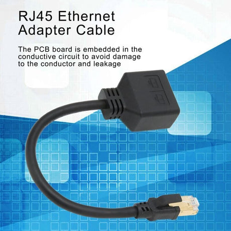 RJ45 Splitter Adapter 1 to 2 Port CAT8 Network Ethernet Splitter for Home Office