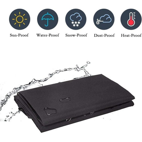 BBQ Grill Cover Anti-UV Waterproof Moisture Resistant with Storage Bag Compatible with Weber Black 170 x 61 x 117 cm