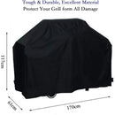 BBQ Grill Cover Anti-UV Waterproof Moisture Resistant with Storage Bag Compatible with Weber Black 170 x 61 x 117 cm