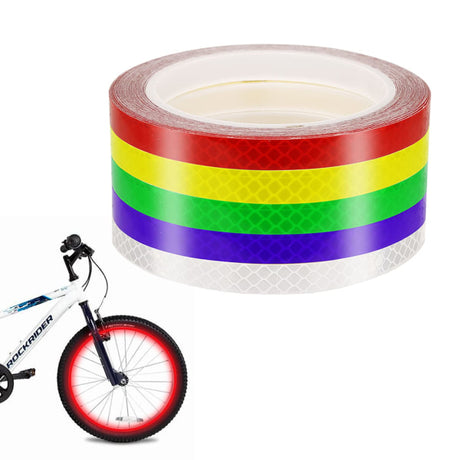 Reflective Stickers for Bicycle Safety, 1cm x 8m Waterproof Self-Adhesive Reflective Tape