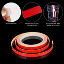Reflective Stickers for Bicycle Safety, 1cm x 8m Waterproof Self-Adhesive Reflective Tape