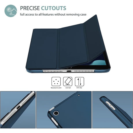 iPad 9th Generation Case 10.2 Inch Hard Back Cover Blue, Compatible with ProCase