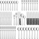 Stainless Steel 48-Piece Cutlery Set for 8 People with Steak Knives for Home Kitchen Restaurant Dining