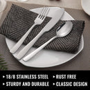 Stainless Steel 48-Piece Cutlery Set for 8 People with Steak Knives for Home Kitchen Restaurant Dining
