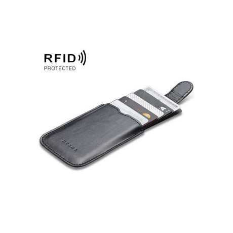 RFID Card Holder for Mobile Phone Self-adhesive MUXMA Black