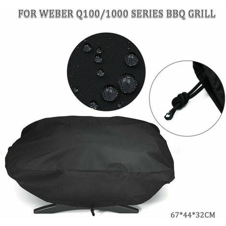 Premium Grill Cover 67.1 x 44 x 32 cm Waterproof 210D Oxford Fabric Compatible with Weber