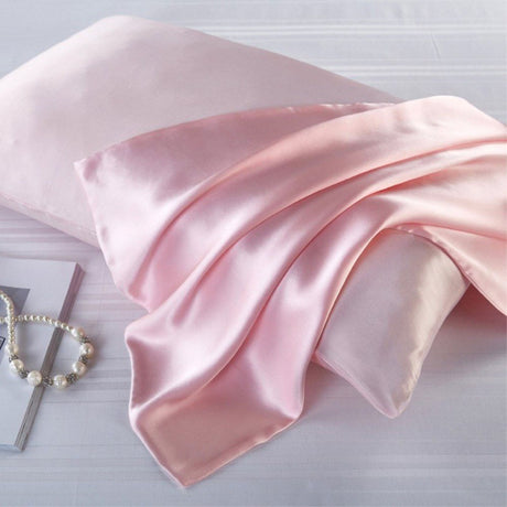 Satin Silk Pillowcase Standard Size 2 Pack Super Soft Envelope Closure for Hair and Skin Care