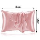 Satin Silk Pillowcase Standard Size 2 Pack Super Soft Envelope Closure for Hair and Skin Care