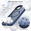Compatible with iPhone 13 - MagSafe Shockproof Silicone Case Matte Blue