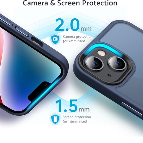 Compatible with iPhone 13 - MagSafe Shockproof Silicone Case Matte Blue