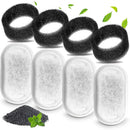 Water Fountain Filter Set of 16 Compatible with Catit Stainless Steel Pet Fountain Includes 8 Replacement Filters and 8 Sponges