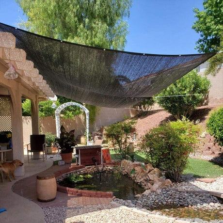Sunshade Net 3x5M 85% Reinforced Thick Garden Sun Sail with 8 Brackets Eyelets, Windproof Shade Cloth for Greenhouse Pergola Plant Protection