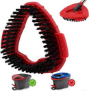Scrubbing Brush Mop Head Replacement for Vileda Turbo Spin Mop, Hard Bristle Carpet Bathroom Garage Kitchen Cleaning Brush, 1 Set Red