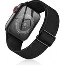Apple Watch 42/44/45/49 mm Compatible Adjustable Elastic Nylon Strap Black