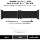 Apple Watch 42/44/45/49 mm Compatible Adjustable Elastic Nylon Strap Black