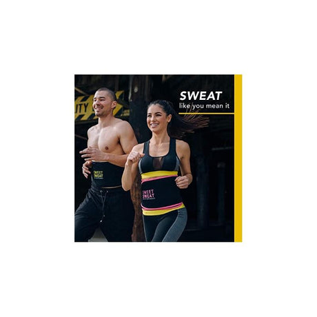 Sweat Belt Burn Fitness Cardio Black XL