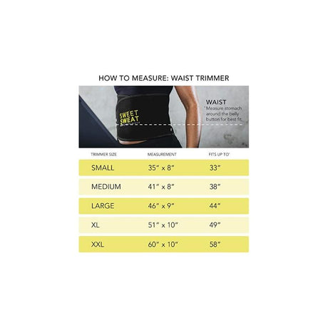 Sweat Belt Burn Fitness Cardio Black XL