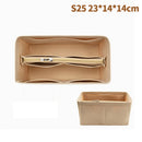 Felt Fabric Handbag Organizer Insert Compatible with StyleC A 25 30 35 Khaki Makeup Bag