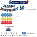 Sonic Birthday Party Decorations Set Cartoon Accordion Flag Insert Balloons Theme Decor with Balloons