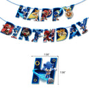 Sonic Birthday Party Decorations Set Cartoon Accordion Flag Insert Balloons Theme Decor with Balloons